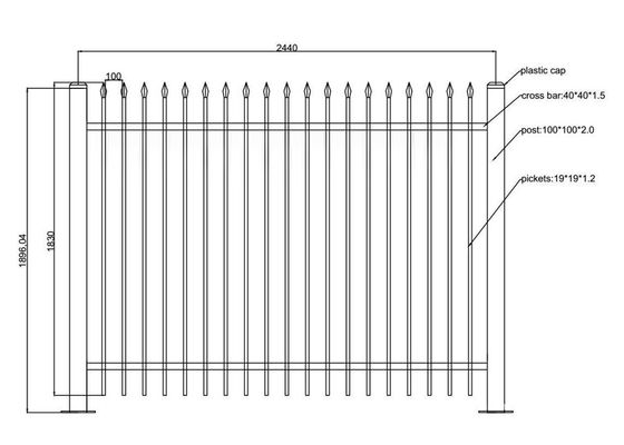 Wrought Iron Fences and Gates PVC Coated Ornamental Wrought 1800L x 1500H